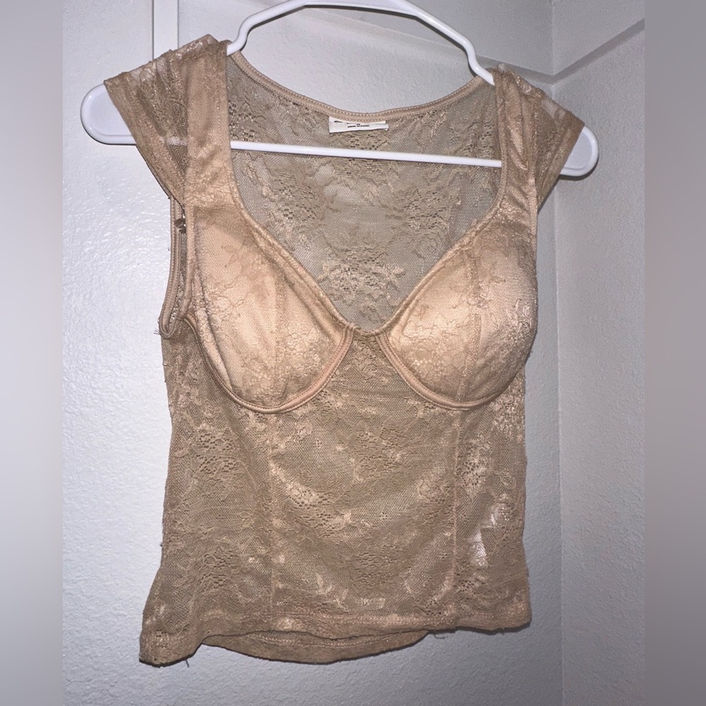 Jolie and Joy Tan Top